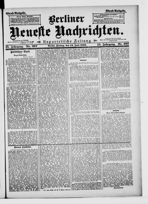 Berliner neueste Nachrichten vom 14.06.1895