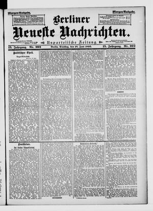 Berliner neueste Nachrichten vom 18.06.1895