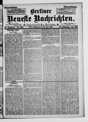 Berliner neueste Nachrichten vom 19.06.1895