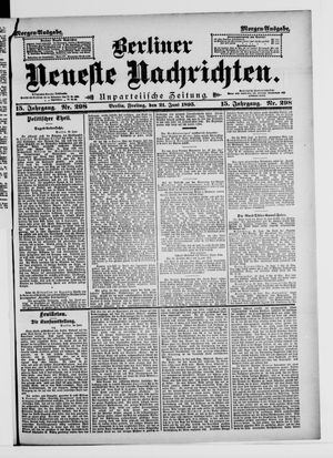 Berliner neueste Nachrichten vom 21.06.1895