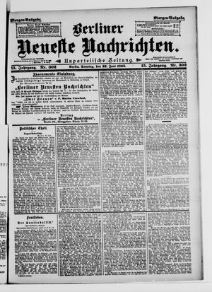 Berliner neueste Nachrichten on Jun 23, 1895