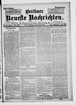 Berliner neueste Nachrichten vom 25.06.1895
