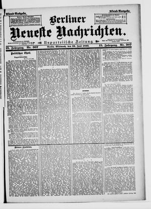 Berliner neueste Nachrichten vom 26.06.1895