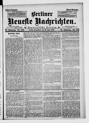Berliner Neueste Nachrichten vom 29.06.1895