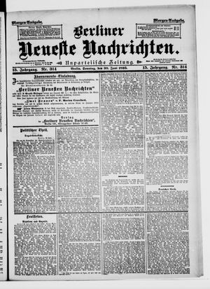 Berliner Neueste Nachrichten vom 30.06.1895