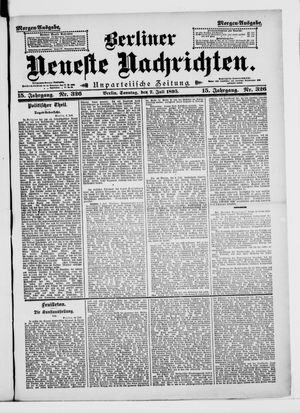 Berliner Neueste Nachrichten vom 07.07.1895
