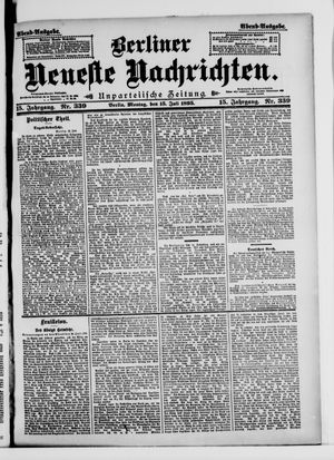 Berliner Neueste Nachrichten vom 15.07.1895