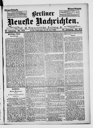 Berliner neueste Nachrichten vom 18.07.1895