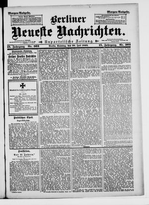 Berliner neueste Nachrichten vom 28.07.1895