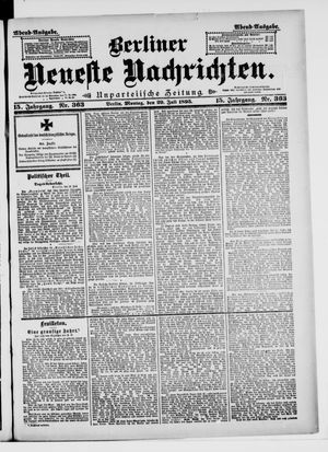 Berliner neueste Nachrichten vom 29.07.1895