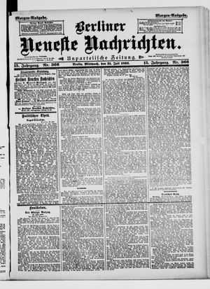Berliner neueste Nachrichten vom 31.07.1895