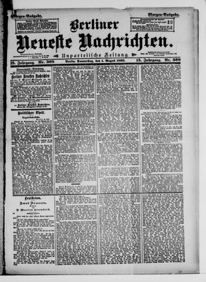Berliner neueste Nachrichten vom 01.08.1895