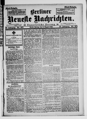 Berliner neueste Nachrichten on Aug 2, 1895