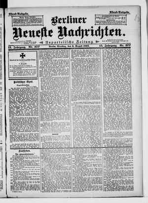 Berliner Neueste Nachrichten on Aug 6, 1895