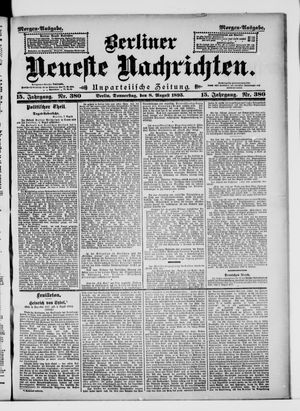 Berliner neueste Nachrichten vom 08.08.1895