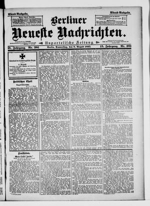 Berliner neueste Nachrichten vom 08.08.1895
