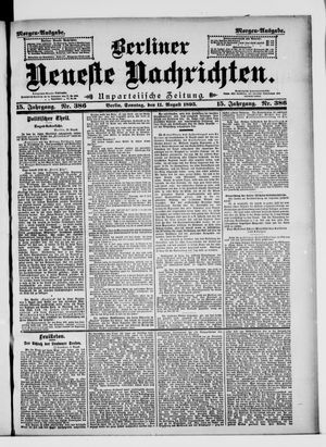 Berliner Neueste Nachrichten vom 11.08.1895