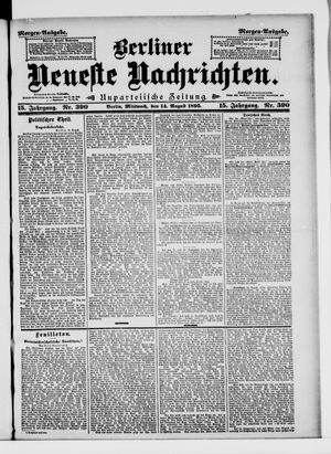 Berliner neueste Nachrichten vom 14.08.1895