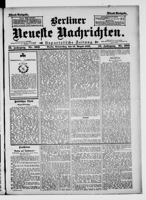 Berliner Neueste Nachrichten on Aug 15, 1895