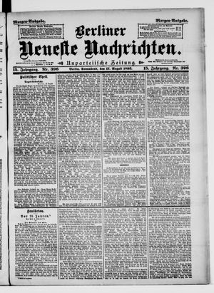 Berliner neueste Nachrichten on Aug 17, 1895