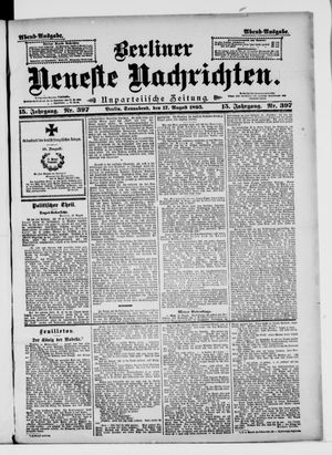Berliner Neueste Nachrichten on Aug 17, 1895
