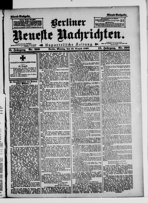 Berliner neueste Nachrichten vom 19.08.1895