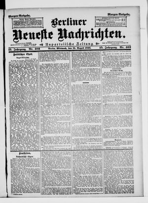 Berliner neueste Nachrichten vom 21.08.1895