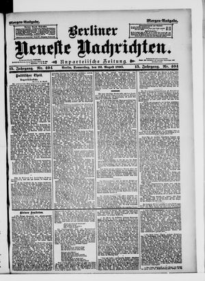 Berliner neueste Nachrichten vom 22.08.1895