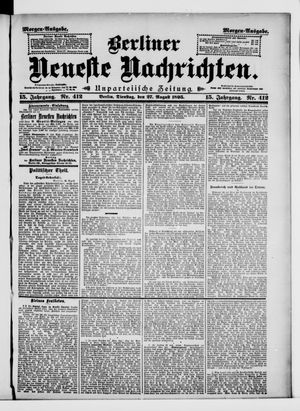 Berliner neueste Nachrichten vom 27.08.1895