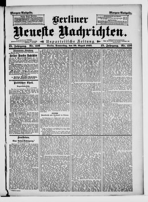 Berliner neueste Nachrichten vom 29.08.1895