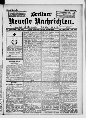 Berliner Neueste Nachrichten vom 29.08.1895