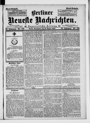Berliner neueste Nachrichten vom 31.08.1895