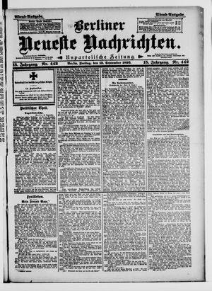 Berliner neueste Nachrichten vom 13.09.1895