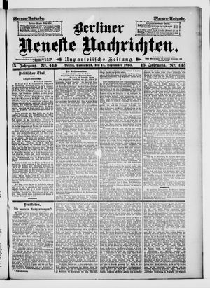 Berliner Neueste Nachrichten vom 14.09.1895