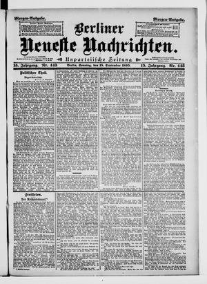 Berliner neueste Nachrichten vom 15.09.1895