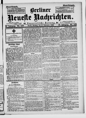 Berliner Neueste Nachrichten vom 17.09.1895