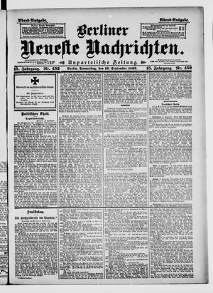 Berliner neueste Nachrichten vom 19.09.1895