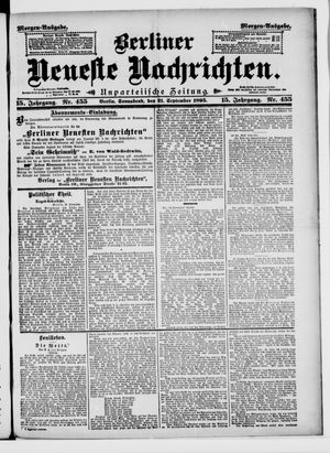 Berliner neueste Nachrichten vom 21.09.1895