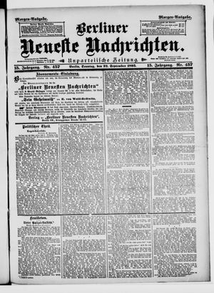 Berliner neueste Nachrichten vom 22.09.1895