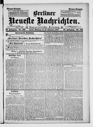 Berliner Neueste Nachrichten vom 25.09.1895
