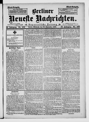 Berliner Neueste Nachrichten vom 25.09.1895