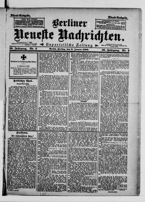 Berliner neueste Nachrichten on Jan 3, 1896