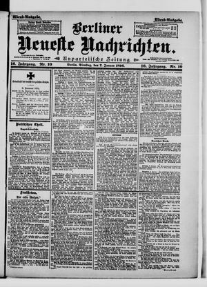Berliner neueste Nachrichten vom 07.01.1896