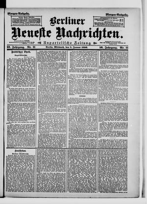 Berliner Neueste Nachrichten vom 08.01.1896