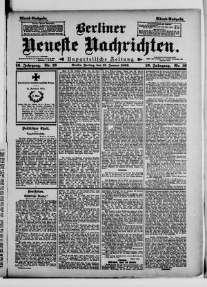 Berliner neueste Nachrichten on Jan 10, 1896