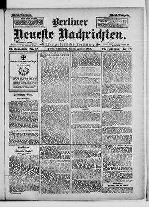 Berliner neueste Nachrichten vom 11.01.1896