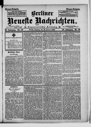 Berliner neueste Nachrichten on Jan 12, 1896