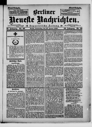 Berliner Neueste Nachrichten on Jan 16, 1896