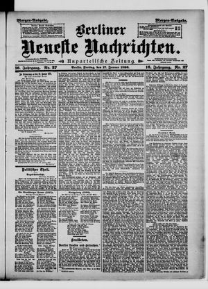 Berliner neueste Nachrichten on Jan 17, 1896