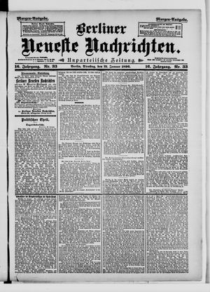 Berliner neueste Nachrichten on Jan 21, 1896